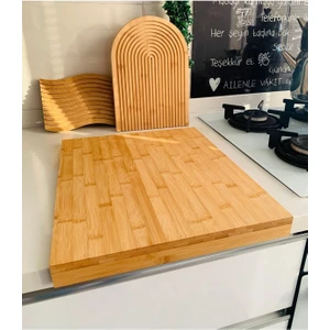 Master Chef Tarzı Mega Boy Tezgah Üstü Hamur Açma Ve Kesme Panosu 53x46 Cm