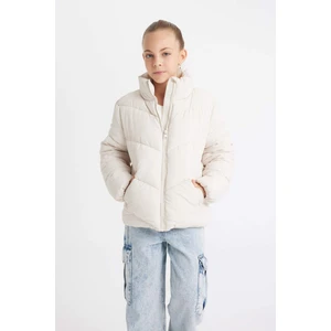 Kız Çocuk Su İtici Polar Astarlı Şişme Mont C5391A824AU