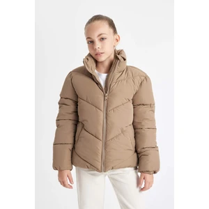 Kız Çocuk Su İtici Polar Astarlı Şişme Mont C5391A824AU