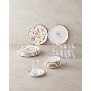 Angelo Seramik Pasta Seti 18 Parça 6 Kişilik Renkli