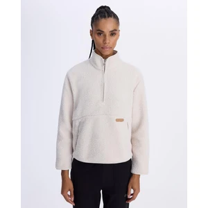 Etefo Kadın Beyaz Comfort Fit Polar