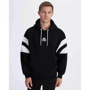 Authentic Benedict Hoodie Erkek Siyah-Beyaz Oversize Fit Hoodie