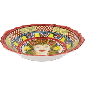 Baci Milano Sicily Salata Kasesi Melamin Malzemeden 35,5 cm Turuncu Renkli Tasarım