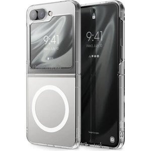 M.TK Moveteck Samsung Galaxy Z Flip 6 Kılıf Magsafe Wireless Şarj Destekli Sert Silikon Şeffaf Kapak Manyetik Case