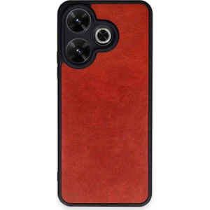 M.tk moveteck Xiaomi Redmi 13 4g Kılıf Kamera Korumalı Deri Görünümlü Leather Desenli Yumuşak Mat Silikon Kapak
