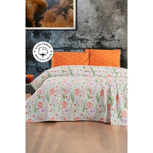 Vionel Home %100 Pamuk Çift Kişilik Yatak Örtüsü Baskılı Pike - BAHAR