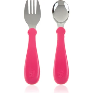 Babyjem Paslanmaz Çelik Çatal Kaşık Seti Pembe
