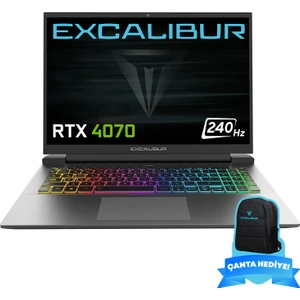 Excalibur G911.1490-EF70X-D Intel Core i9-14900HX 64GB DDR5 RAM 1TB NVME SSD 8GB RTX4070 Freedos Gaming Laptop QHD 240HZ