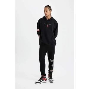 DeFactoFit Kalın Jogger Eşofman Altı NBA Houston Rockets Standart Fit Normal Kesim Cepli Düz Paça C9278AX24AU