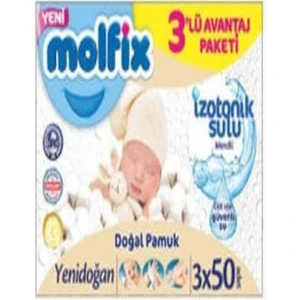 Molfıx Izotonik Sulu Mendil Yenidoğan 3X50'LI ( 6 Adet )