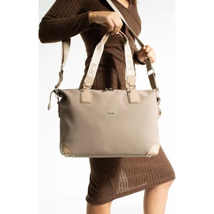 Just Polo Kadın Büyük Boy Spor Model Valiz Boy Uzun Askılı El & Omuz Çantası Vizon 1106