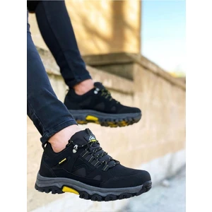 E Sport Erkek Tracking Kısa Outdoor  Siyah Sarı