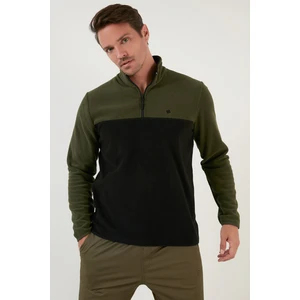 Regular Fit Fermuarlı Dik Yaka Kışlık Şardonlu Polar Erkek Polar 5906016