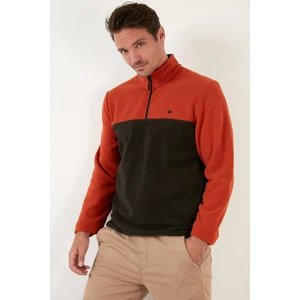 Regular Fit Fermuarlı Dik Yaka Kışlık Şardonlu Polar Erkek Polar 5906016