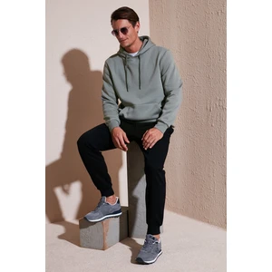 Slim Fit Kapüşonlu Kanguru Cepli İçi Tüylü Yumuşak Şardonlu Sweat Erkek SWEAT 5905281