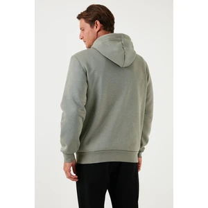 Slim Fit Kapüşonlu Kanguru Cepli İçi Tüylü Yumuşak Şardonlu Sweat Erkek SWEAT 5905281