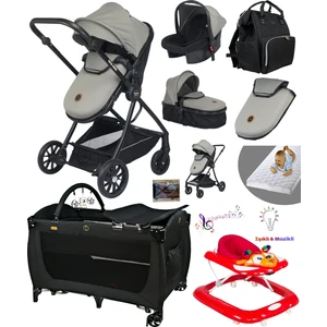 Baby Home 10 In 1 Yeni Doğan Set 1010 Travel Sistem Bebek Arabası 560 Oyun Parkı Yatak Beşik 402 Yürüteç Bebek Yürüteci