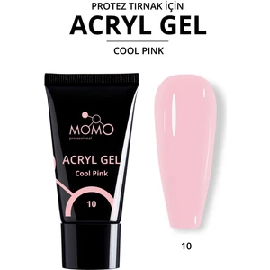 Protez Tırnak İçin Poly Gel, Poli Jel, Acryl Gel No.10, Soğuk Pembe, 30 gr