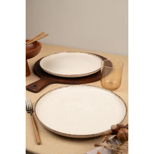 Kütahya Porselen Moderna 2 Parça 27 cm Düz Tabak Tarçın