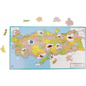 Siyasi Harita Frame 81 Parça Puzzle