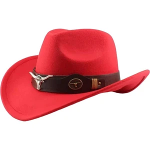 Kovboy Fötr Şapka Kovboy Şapkası Kovboy Şapka