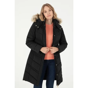 U.S. Polo Assn. 50289558-VR046 Kadın Siyah Kaban
