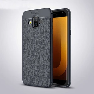 Samsung Galaxy J7 Duo Uyumlu Kılıf Deri Silikon Yüzey Darbe Korumalı Soft Yapı Case Cover Çiziklerden Kirden ve Darbeden Korumalı Kılıf