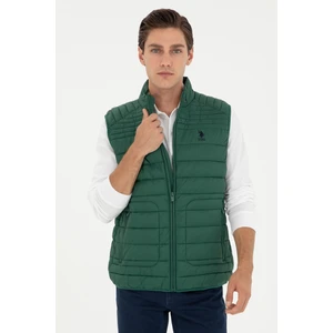 U.S. Polo Assn. Erkek Koyu Yeşil Yelek (Dokuma) 50293295-VR079