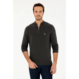 U.S. Polo Assn. Erkek Antrasit Melanj Kazak /Triko 50293517-VR081