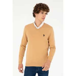 U.S. Polo Assn. Erkek Camel Melanj Kazak /Triko 50293512-VR122
