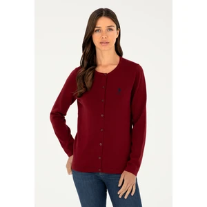 U.S. Polo Assn. Kadın Bordo Hırka (Triko) 50293537-VR014