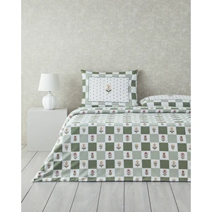English Home Crocus Flora Pamuklu King Size Nevresim Seti 240X220 cm Yeşil