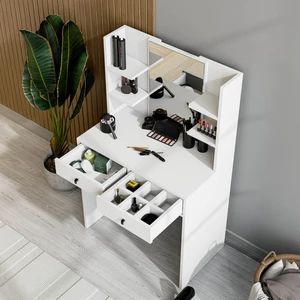 Shıny Aynalı 2 Çekmeceli 80 cm Makyaj Masası