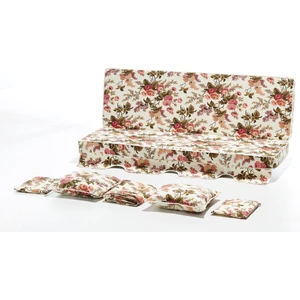 Salıncak Minder Takımı 3 Kişilik (Süngerli) - Ingiliz Gülü