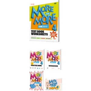 Kurmay Yayınları More And More 4. Sınıf Test Book Worksheets -  More And More Practice Book - More And More Workbook - More And More Readers - More And More Craft Book 5'li Set