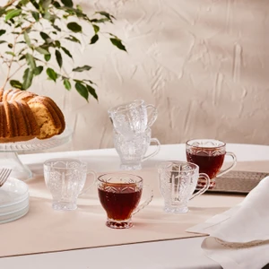 Seda 6 Kişilik Cam Çay Fincanı 180 ml