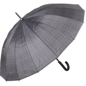 Rst  Siyah Ekose Fiber 16 Telli Erkek Baston Şemsiye M21MARRST02R001