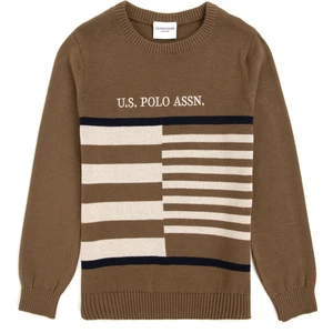 U.S. Polo Assn. Erkek Çocuk Haki Kazak /Triko 50293025-VR027