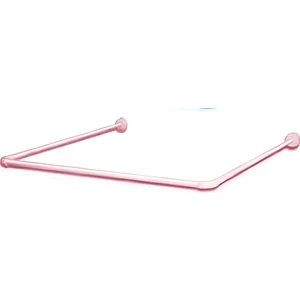 Zethome Banyo Duş Perde Borusu Köşe Boru Pembe