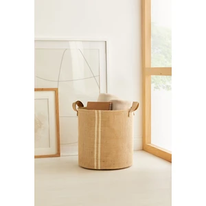 Ocean Home Textile Jüt Dolap İçi Çamaşır Çocuk Odası Oyuncak Düzenleyici Katlanır Saklama Sepeti Organizer 30x31 cm