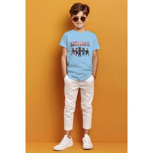 Roblox Baskılı Oyun Temalı Erkek Çocuk T-Shirt
