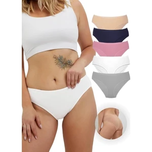 Alya Underwear Kadın Pamuklu Bato / Hipster Slip Külot - 5'li Paket (MULTICOLOR-P04)