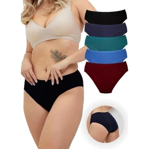 Alya Underwear Kadın Pamuklu Bato / Hipster Slip Külot - 5'li Paket (MULTICOLOR-P24)