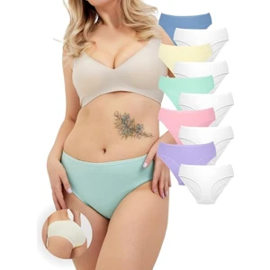 Alya Underwear Kadın Pamuklu Bato / Hipster Slip Külot - 10'lu Paket (MULTICOLOR-X18)