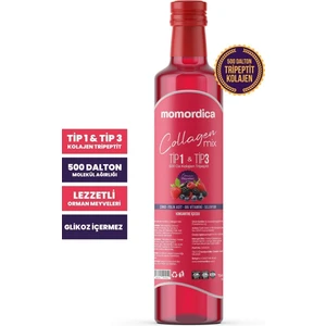 Kolajen Karışımı Sıvı Takviye Gıda 250 ml - Tip 1 ve Tip 3, 500 Dalton Tripeptit Kolajen, Orman Meyveli, Türkiye