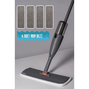 Tarantino Sprey Mop 360 Derece Dönen Su Püskürtmeli Spray Mop 4 Adet Mikrofiber Mop Bez