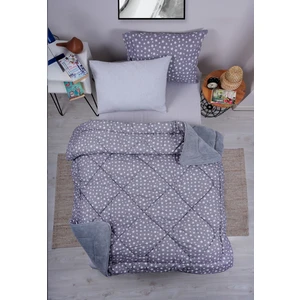 Marla Home Star Baklava Desen  Pamuklu Çift Taraflı Pofuduk Tek Kişilik Uyku Seti