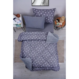 Marla Home Star Baklava Desen  Pamuklu Çift Taraflı Pofuduk Tek Kişilik Uyku Seti