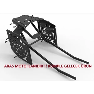 Aras Moto Bajaj Dominar 400-D250-400UG Uyumlu Çanta Demiri+Yan Çanta Demir 3lü Set Topcase (2017-2024)- Arasmoto
