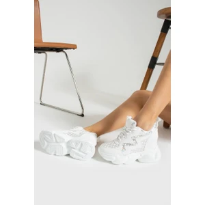 Dolgu Topuklu Kadın Spor Ayakkabı Yükseklik [10] Cm